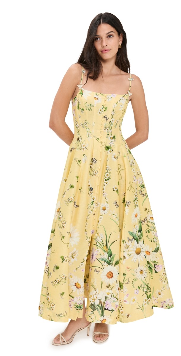 Camilla Corset Dress with Long Flared Skirt Daisy Chain