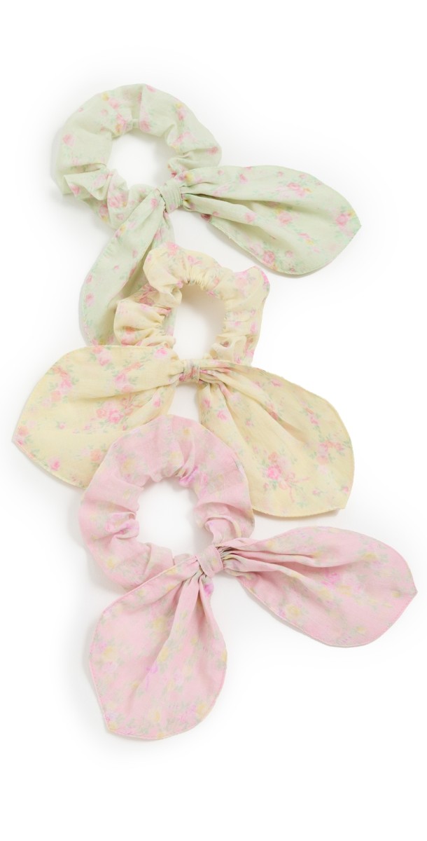 LoveShackFancy Market Posy Scrunchies 3 Pack Mult