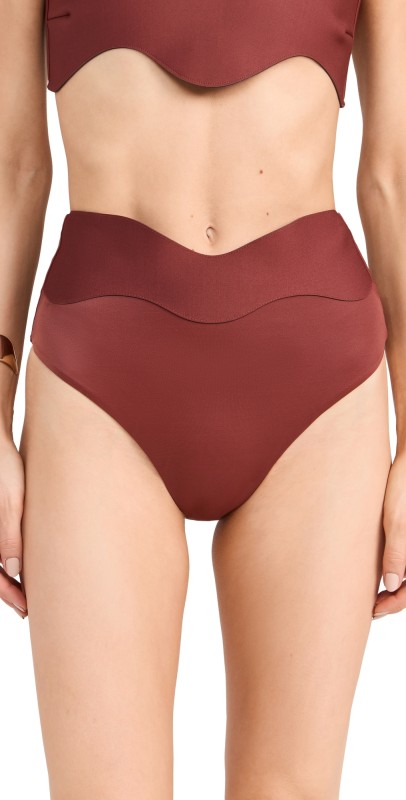 Bahia Maria Wave Bikini Bottoms Terracotta