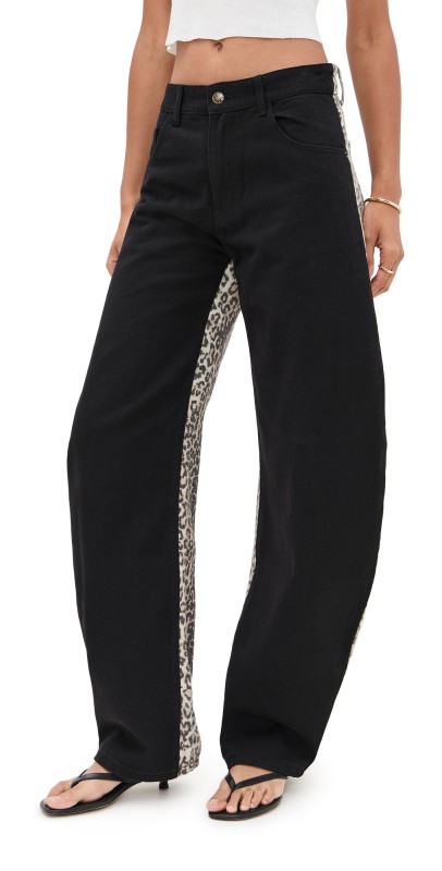 Lioness Horseshoe Jeans Onyx Leopard Fade