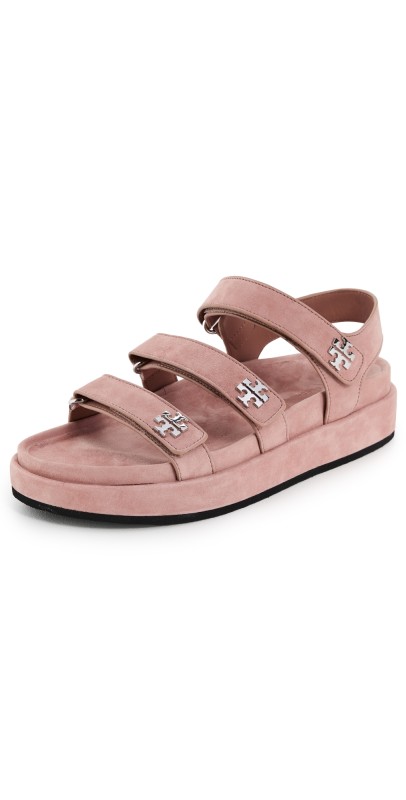 Tory Burch Kira Triple Strap Sport Sandals Malva/Silver
