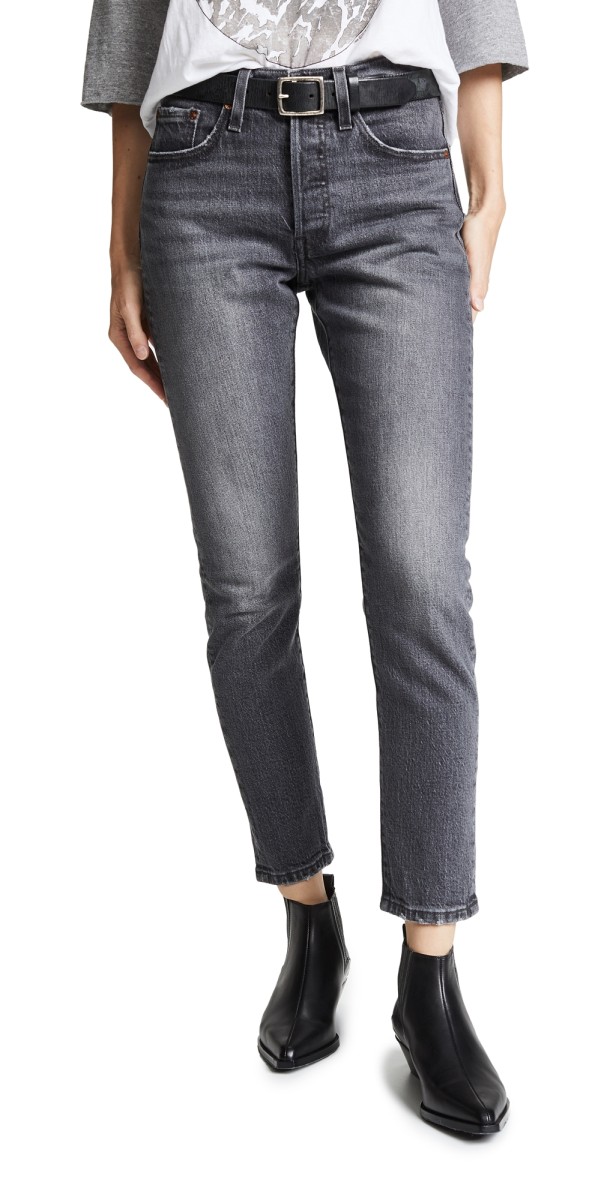 Levi's 501 Stretch Skinny Jeans Coal Black