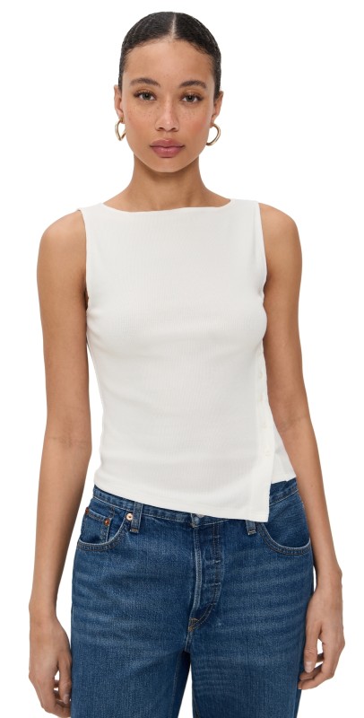 Reformation Hudson Knit Top White