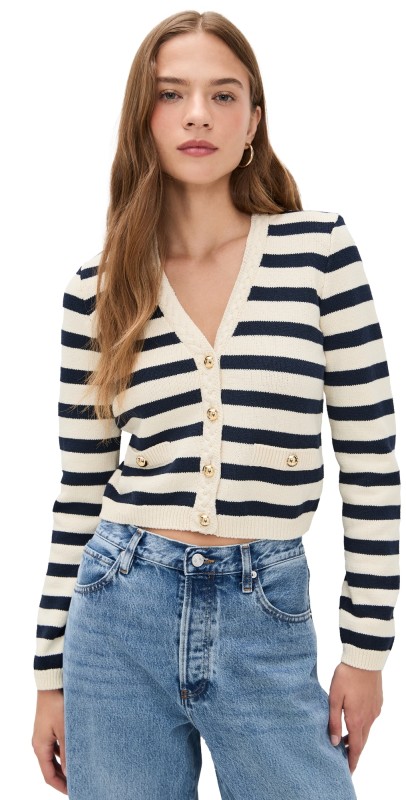 FRAME The Harbor Cardigan Navy Multi
