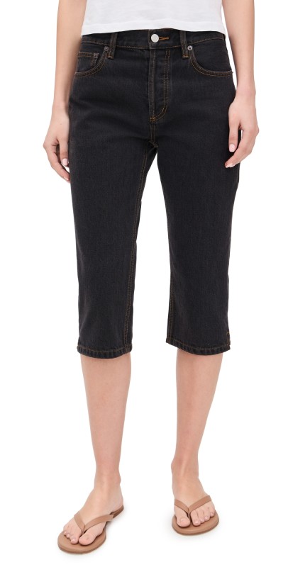 Still Here Capri Jeans in Washed Black Washed Black