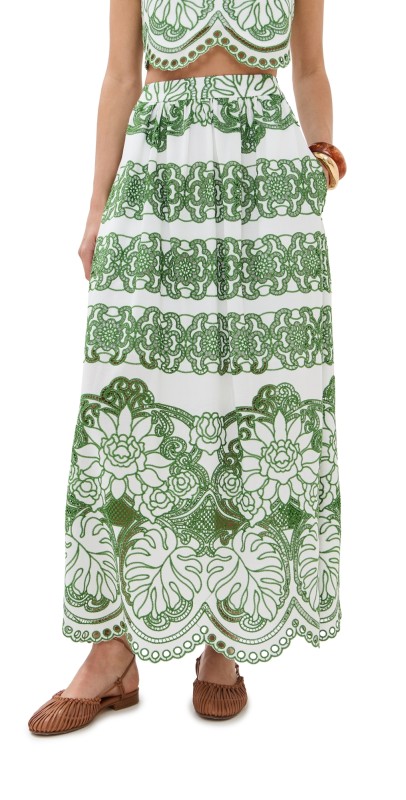 Borgo de Nor Belan Skirt White/Green