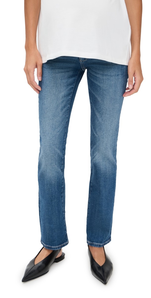 DL1961 Halle Straight High Rise Instasculpt Maternity Jeans palm springs (dl airbrushed)