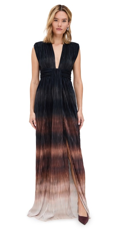 Sabina Musayev Emmeline Dress Brown Print