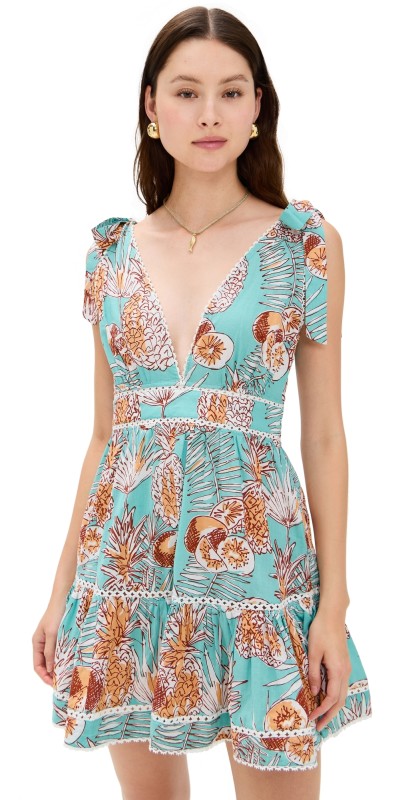 Poupette St Barth Cara Mini Dress Mint Karibia