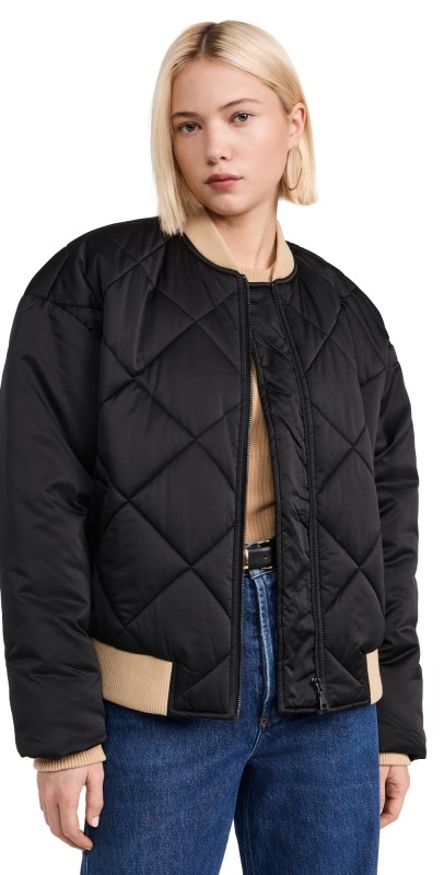 Favorite Daughter The Favorite Bomber Jacket Black/Beige