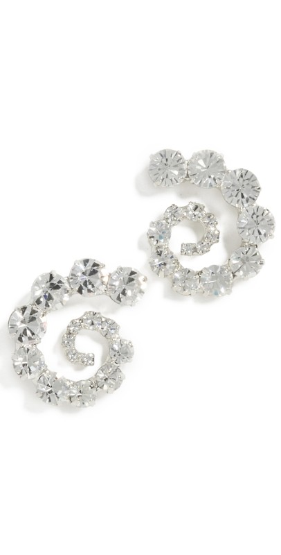 LELET NY Leia Swirl Crystal Earrings Crystal
