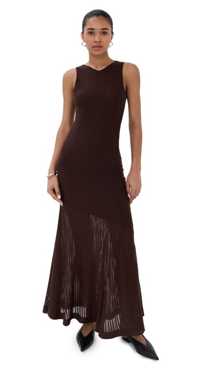 Bite Studios Spacia Sheer Structured Tank Dress Hazel