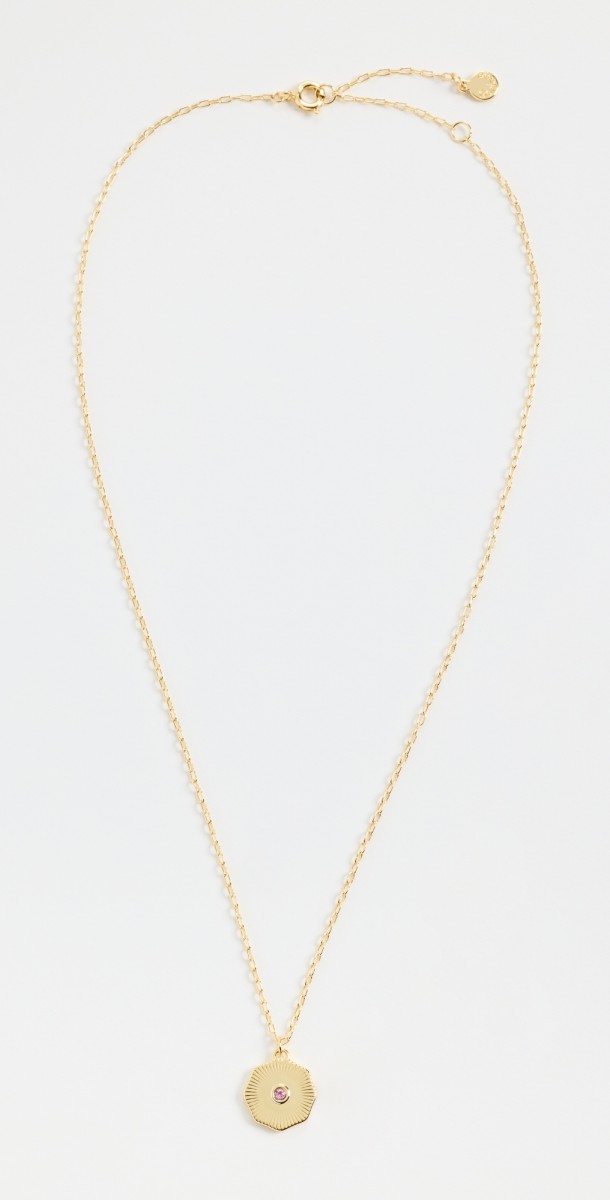 Gorjana Birthstone Coin Necklace October