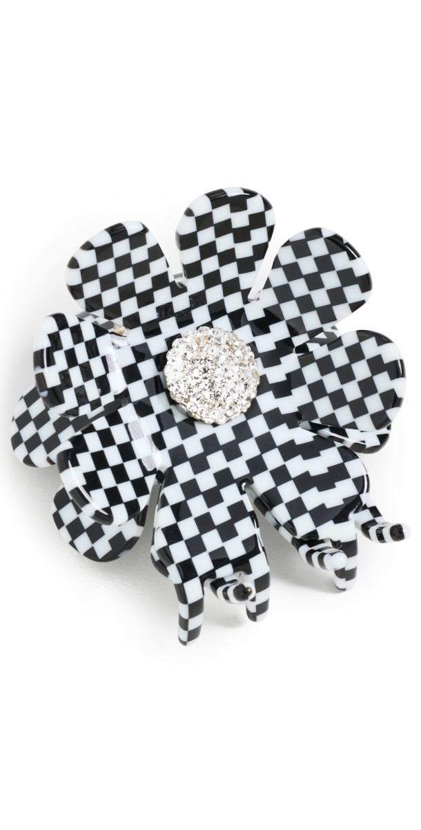 Lele Sadoughi Sunflower Claw Clip Harlequin Check 999
