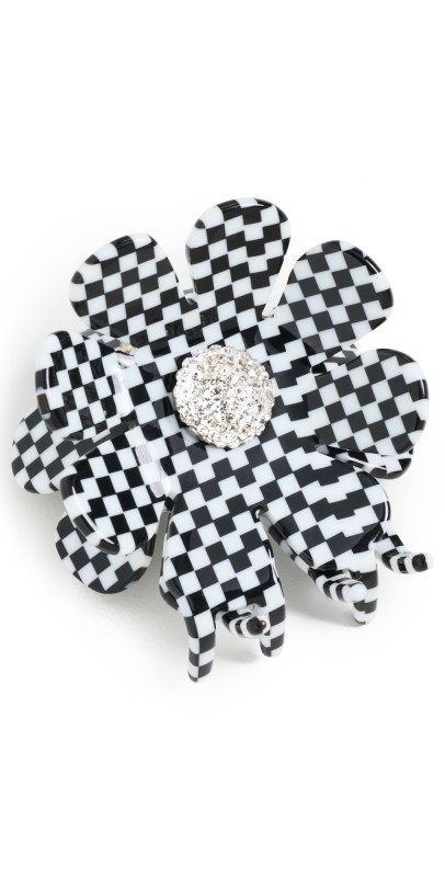 Lele Sadoughi Sunflower Claw Clip Harlequin Check 999