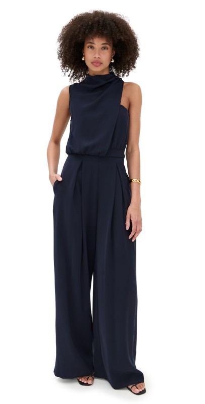 Black Halo Floella Jumpsuit Navy