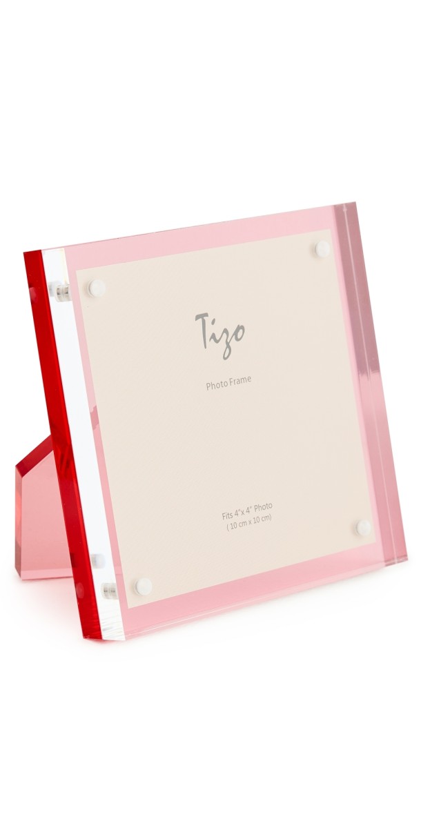 Tizo Design Lucite Frame 4x4 Pink