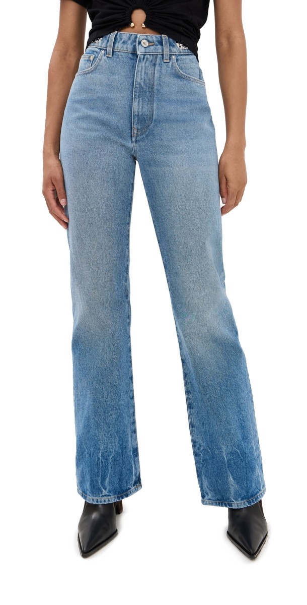 rabanne Pantalons Denim Stone