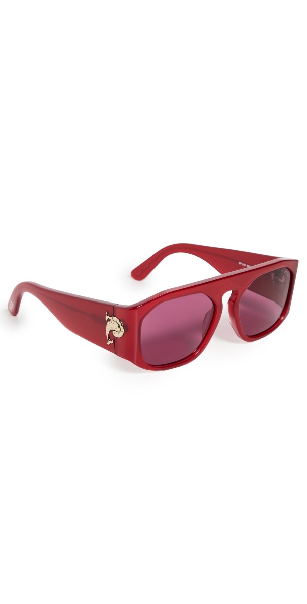 Pucci Aviator Sunglasses Shiny Opal Red