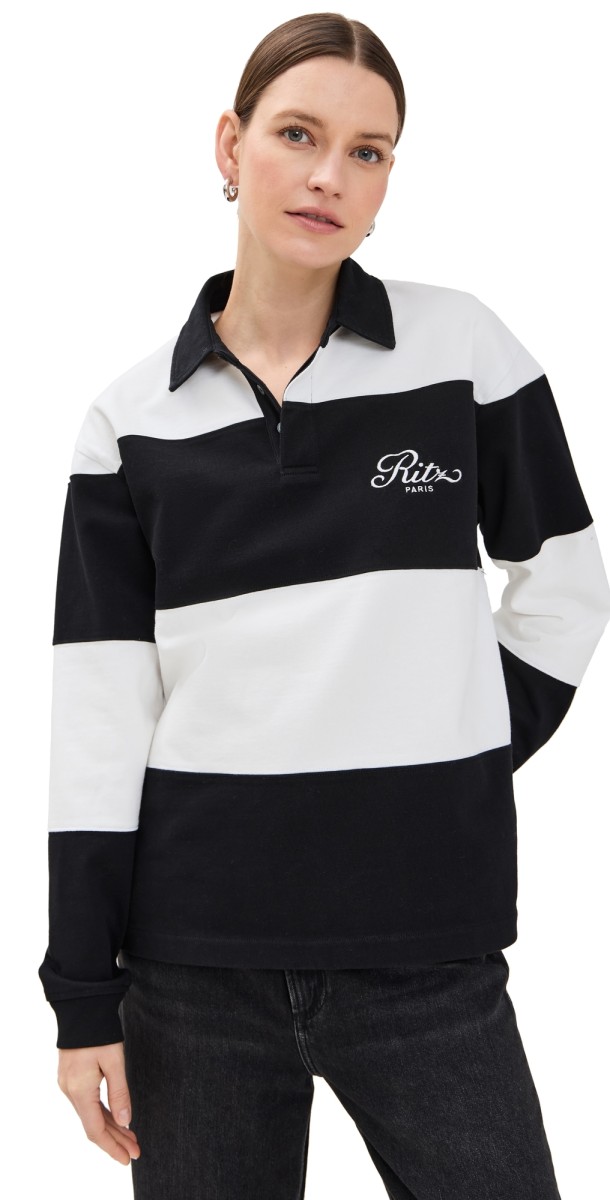FRAME FRAME x Ritz Men's Rugby Polo Shirt Cream/Black