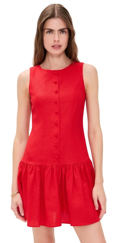 WAYF Martini Mini Dress Red
