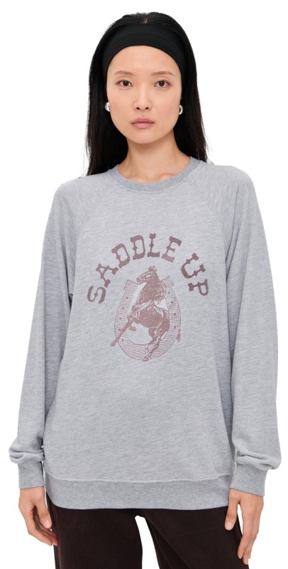 Original Retro Brand Saddle Up Sweatshirt Vintage Heather Grey