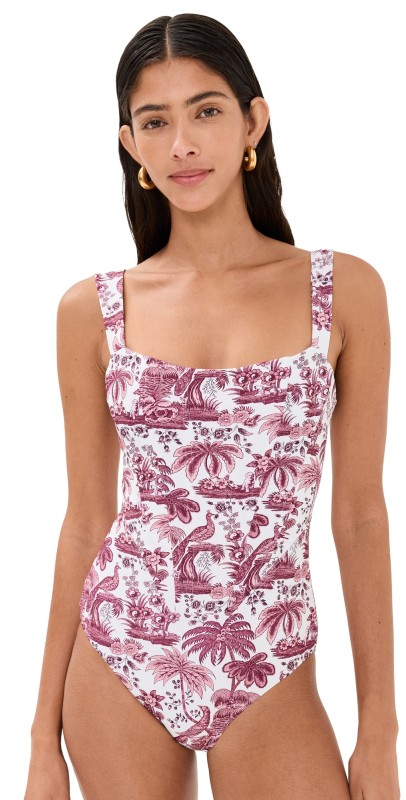 STAUD Adelaide One Piece Bordeaux Toile