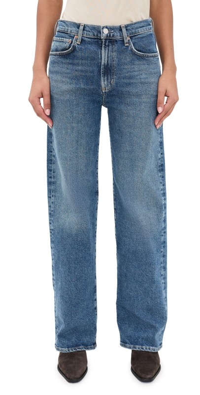 AGOLDE Harper Jean: Mid Rise Relaxed Straight Enroll