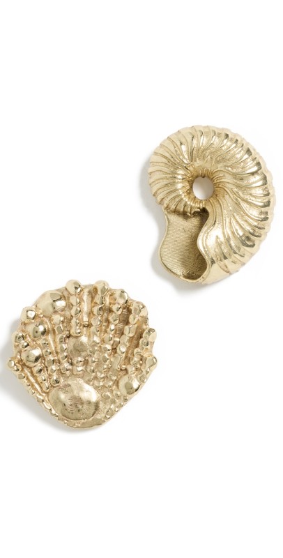 ALÉMAIS Reverie Nautilus Shell Studs Gold