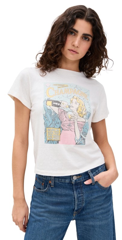 RE/DONE Classic Tee Bubbles Vintage White