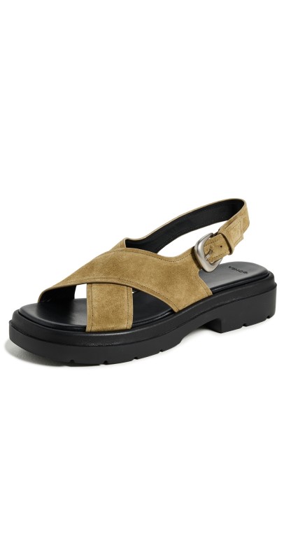 Vince Helena Sandals Olive Wood