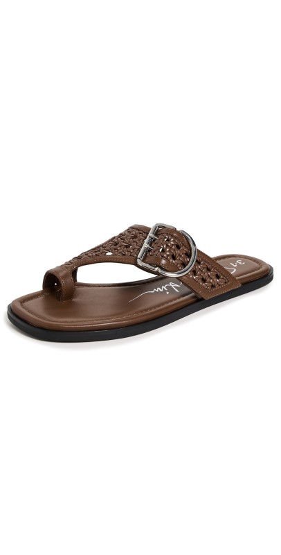 3.1 Phillip Lim Macrame Z-Strap Toe Sandals Cocoa