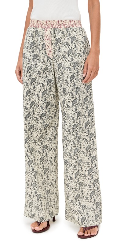 LE BOP Cecilia Paisley Pants Black Paisley