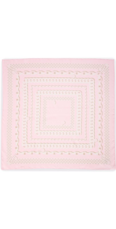 Versace Silk Twill St. Versace Treasure Scarf 90x90 Pastel Pink/Milk