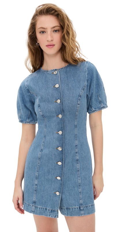 ALIGNE Aurelia Denim Mini Dress Light Wash