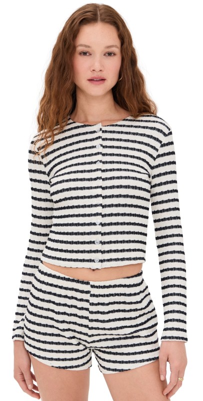 LE BOP Eloise Cardigan Navy/White
