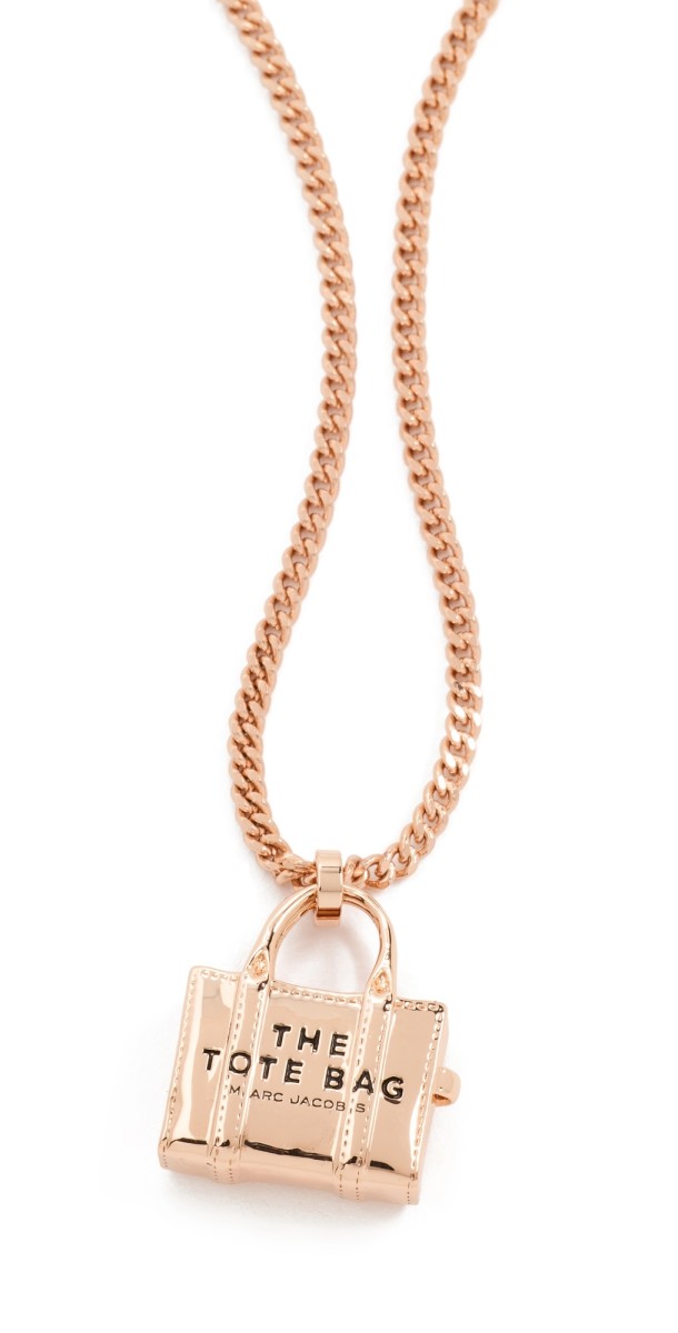 Marc Jacobs The Tote Bag Necklace Antique Rose Gold
