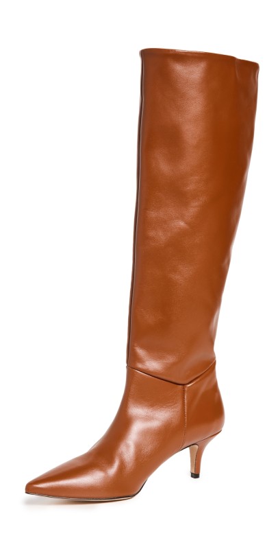 Souliers Martinez Elena Leather 60mm Boots Hazelnut Leather