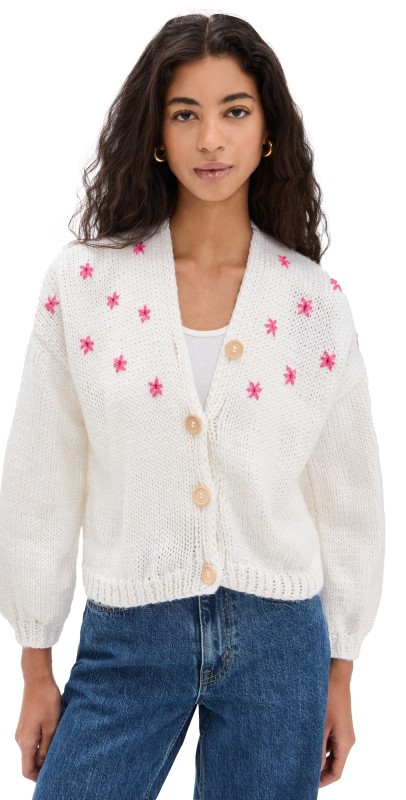 Fanm Mon Sisters Bloom Cardigan Cream