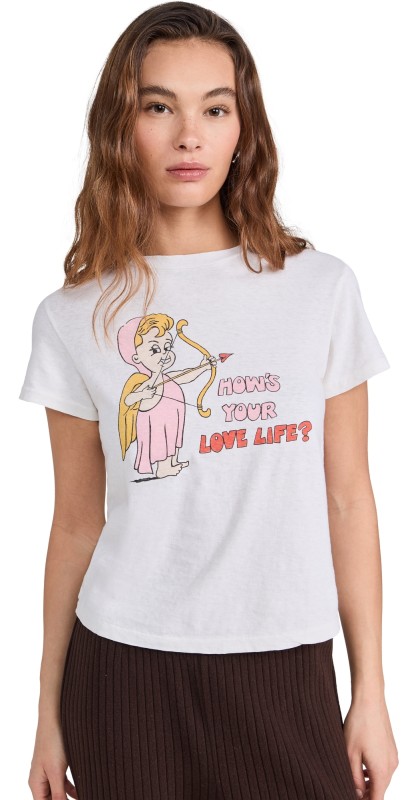RE/DONE Love Life Classic Tee Vintage White