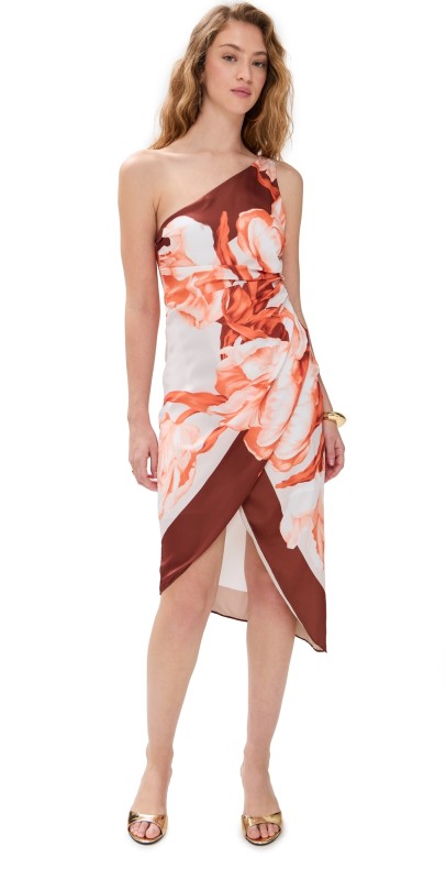 ROCOCO SAND Printed Midi Dress Beige