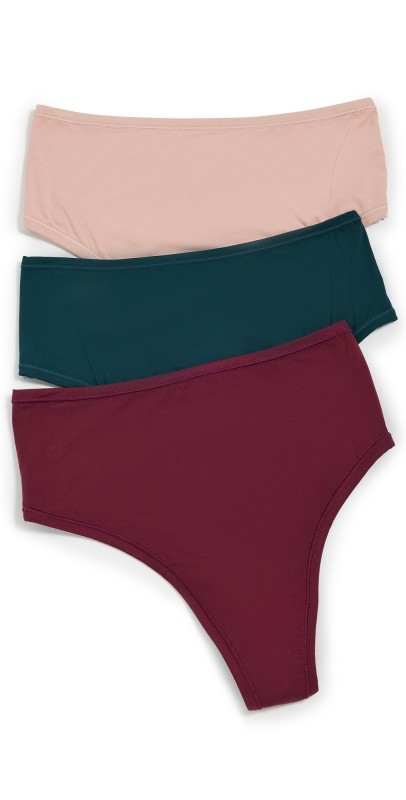 Hanky Panky High Cut Thong 3 Pack Mult