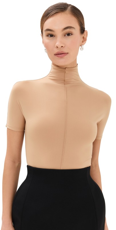 WARDROBE. NYC RHW Short Sleeve Bodysuit Sahara