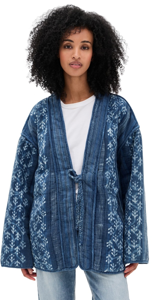 Faherty Sun Valley Quilted Jacket Indigo Valley