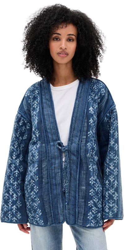 Faherty Sun Valley Quilted Jacket Indigo Valley