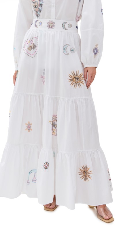 Camilla High Waisted Tiered Skirt Living In Colour