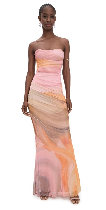 Retrofête Isadore Dress Contour Brushstroke