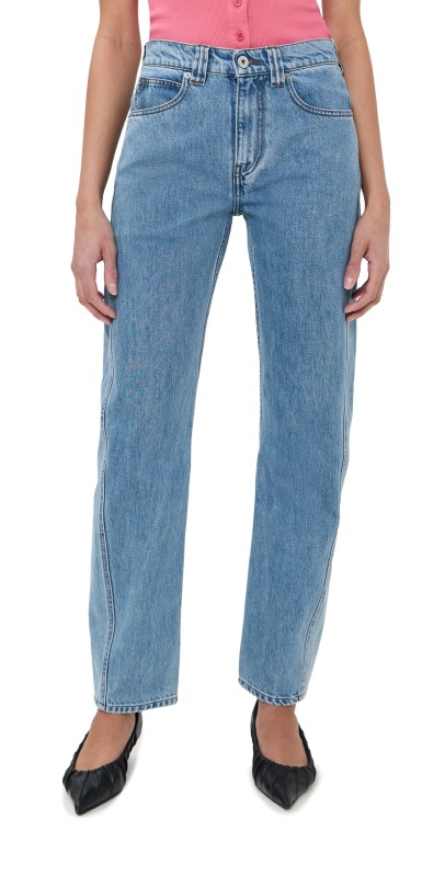 JW Anderson Twisted Slim Leg Jeans Light Blue