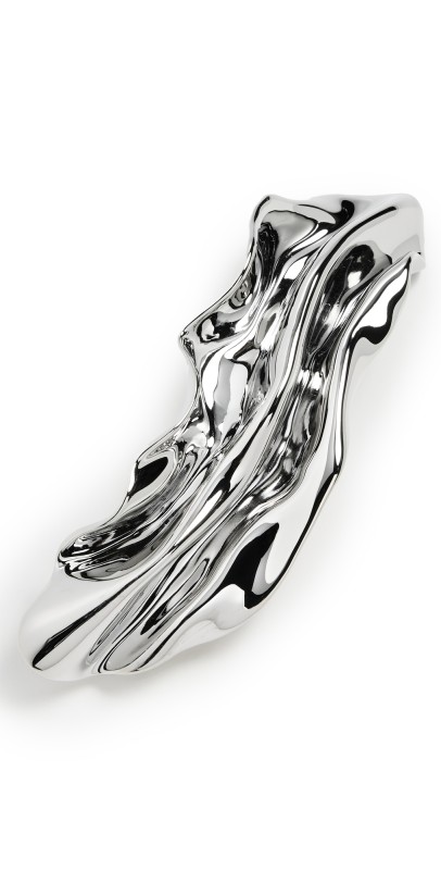 LELET NY Glossy Draped Barrette Rhodium