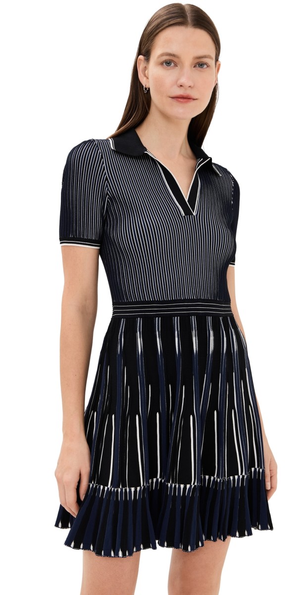 SIMKHAI Weslee Polo Mini Dress Midnight Multi